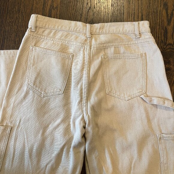 Light tan Denim Cargo Jeans - Size M - Picture 3 of 5
